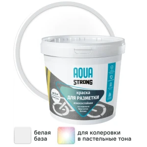 Краска для брусчатки Aquastrong износостойкая матовая цвет белый 6 кг