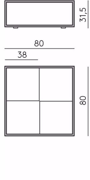 DE PADOVA Квадратный журнальный столик со столешницей из МДФ sun-id-1460411 - Вид №4