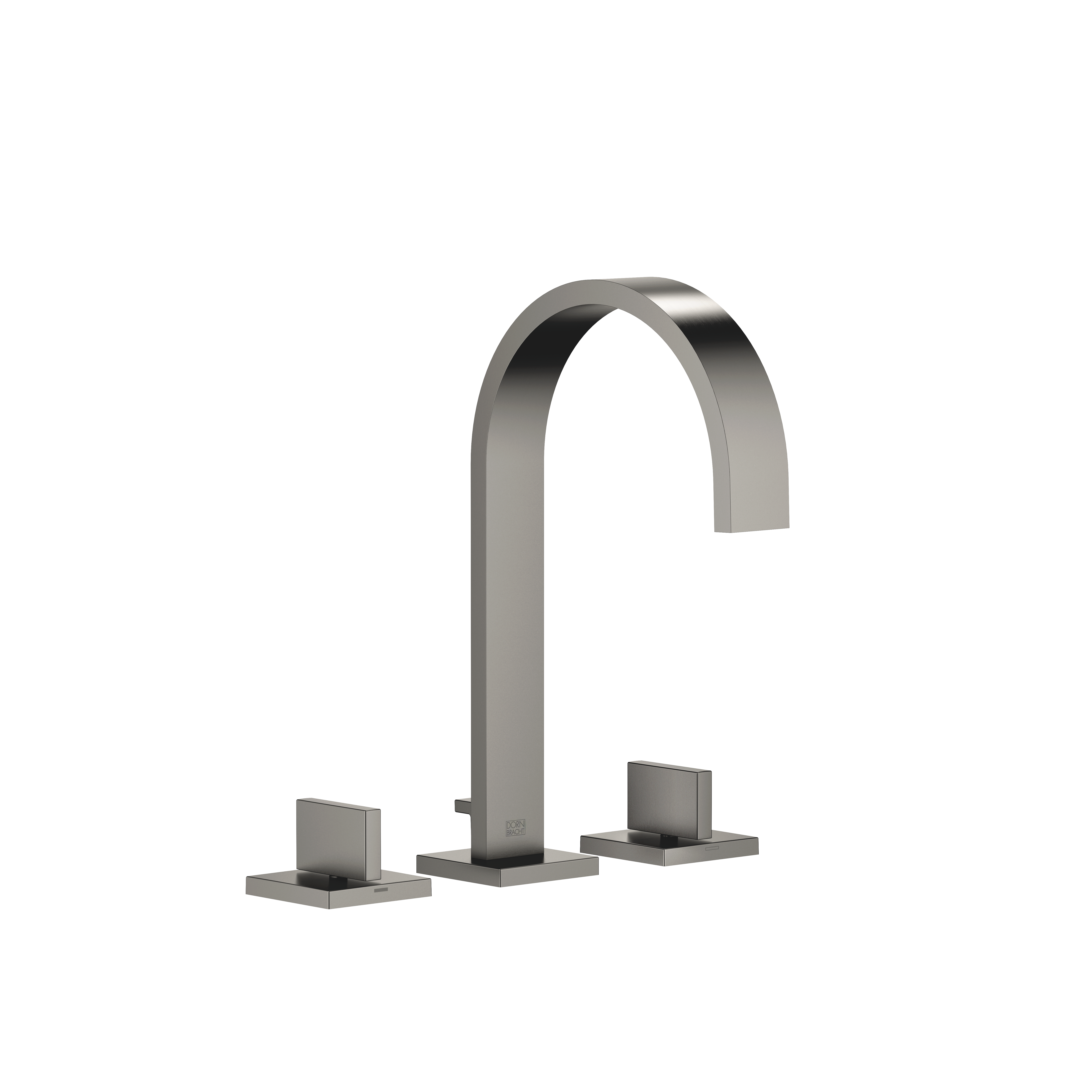 MEM Смеситель для раковины на три отверстия с донным клапаном - матовая темная платина DornBracht 20713782-99