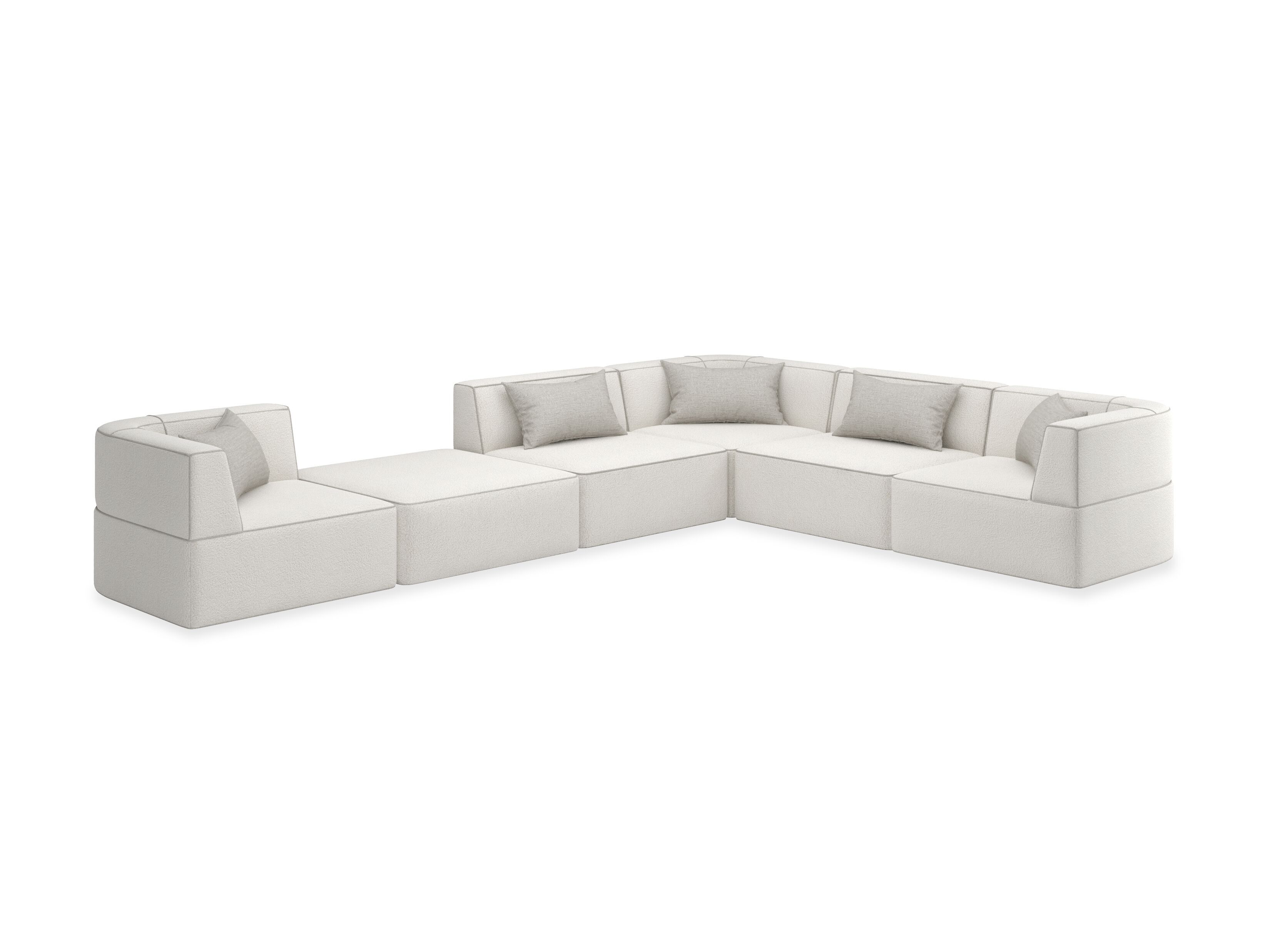 Модульный угловой диван из нубука Caracole Марбелья ARCH-00006537