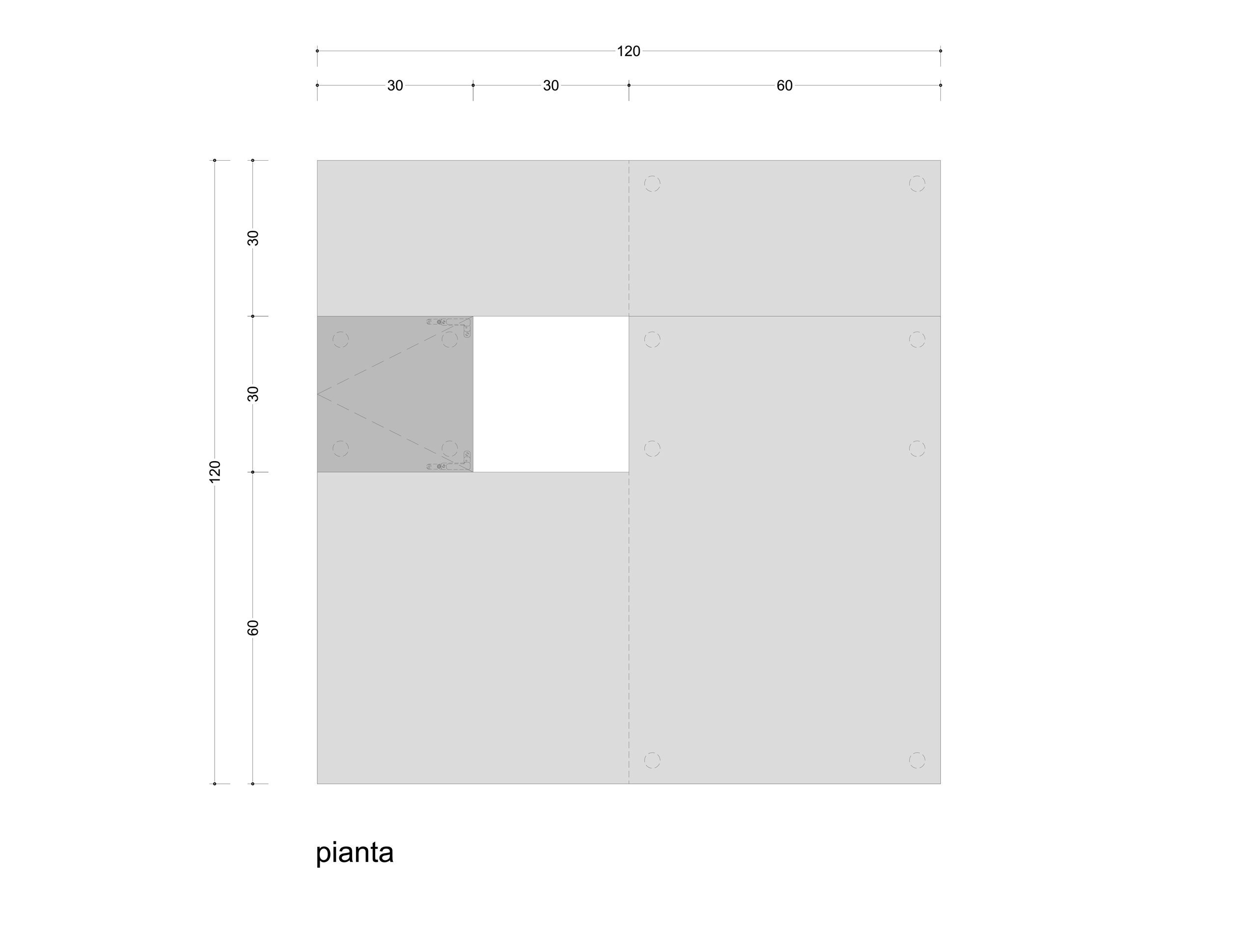 Деревянный квадратный низкий стол с отсеком для хранения Disegno di Legno только ARCH-00150195 - Вид №7
