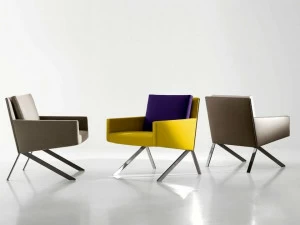 B&B Italia Кресло из ткани с подлокотниками Theo Thp