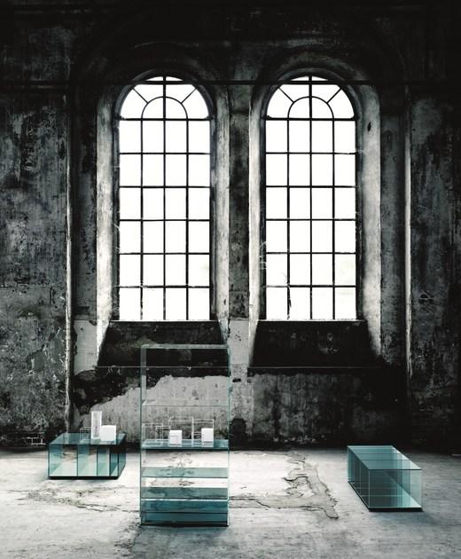 Glas Italia Квадратный хрустальный журнальный столик с отделением для хранения Deep sea sun-id-1405743 - Вид №3