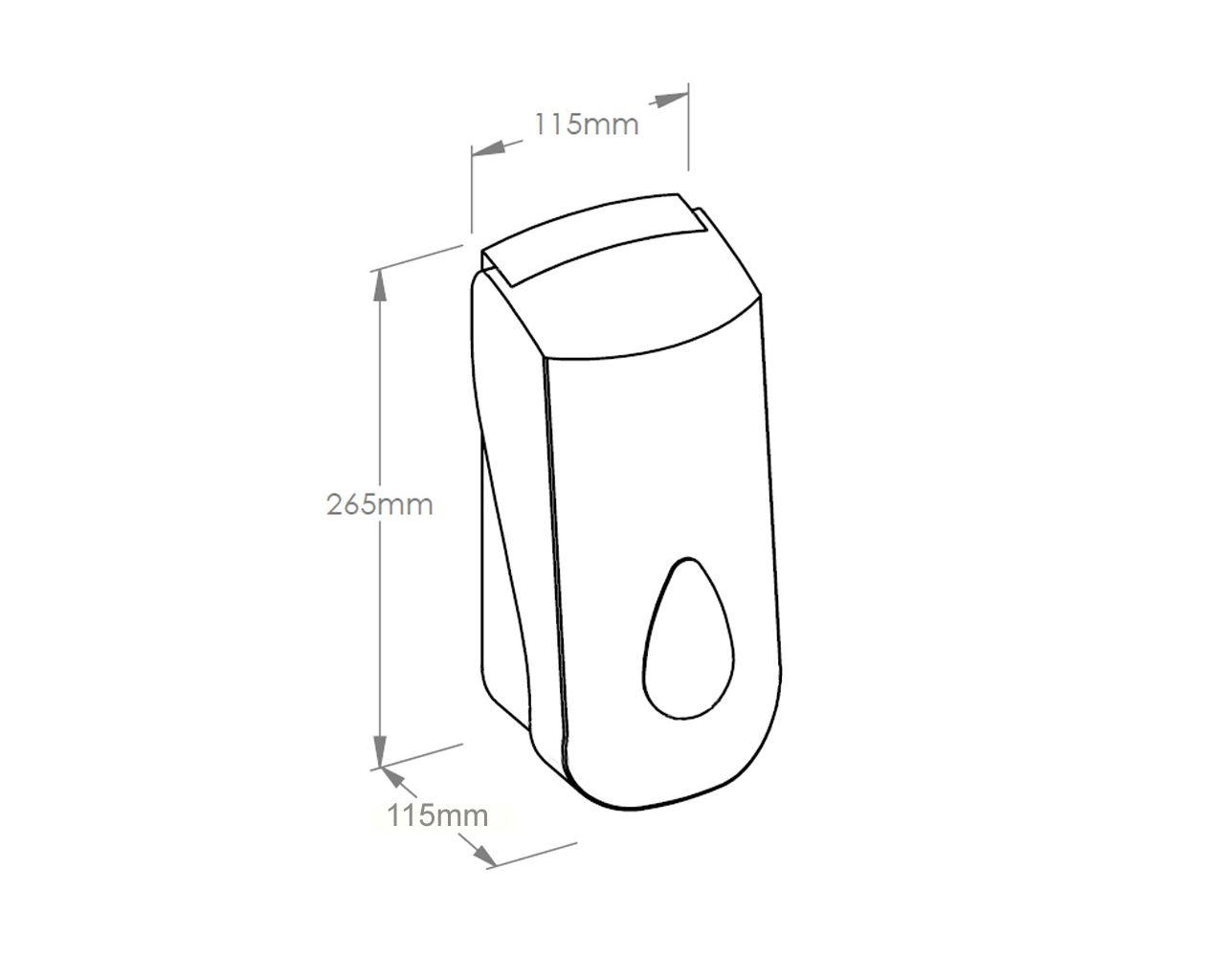 DUH269 UNIQUE GLAMOUR BLACK SPARK дозатор пенного мыла Merida  - Вид №1