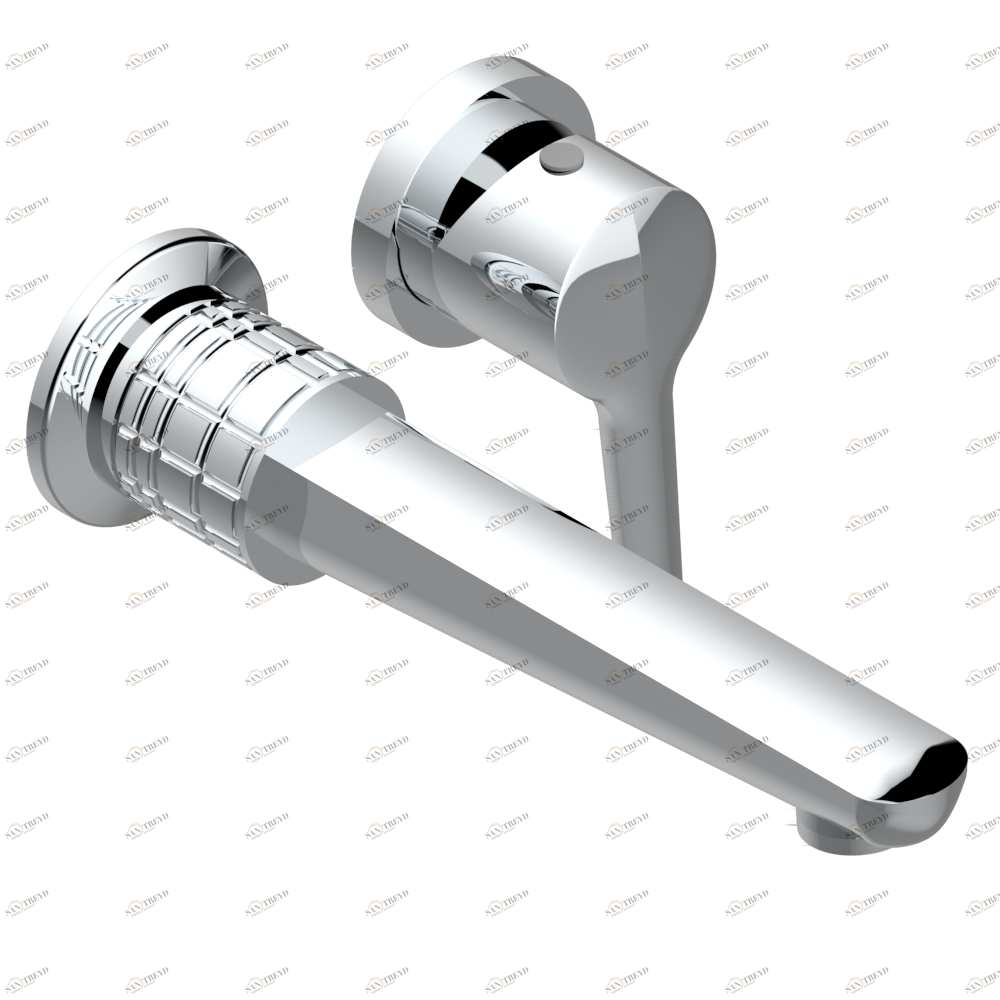 G9E-6541B Trim only for Built-in basin mixer with spout (two x 1/2'' inlets and one 1/2'' outlet), without waste Thg-paris System métal quadrillé Хром G9E 6541B A02 CAT.A