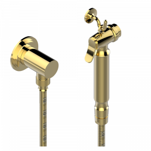 G2P-5840/7 Душ гигиенический: 1.25 м шланг, крючок, вывод для душа и лейка с клапаном (возможны только следующие покрытия A02, B01,C01, D03, E02, F01, G01,G02) Thg-paris Froufrou с рукоятками Золото
