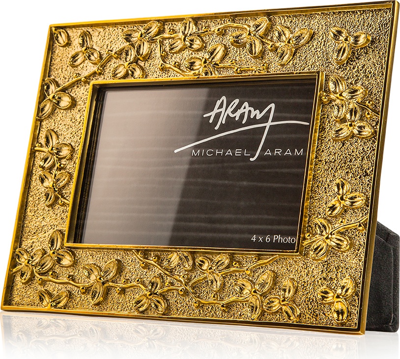 10600175 Michael Aram Рамка для фото Michael Aram "Паслён" 10х15см (золотистая) Сталь нержавеющая 
