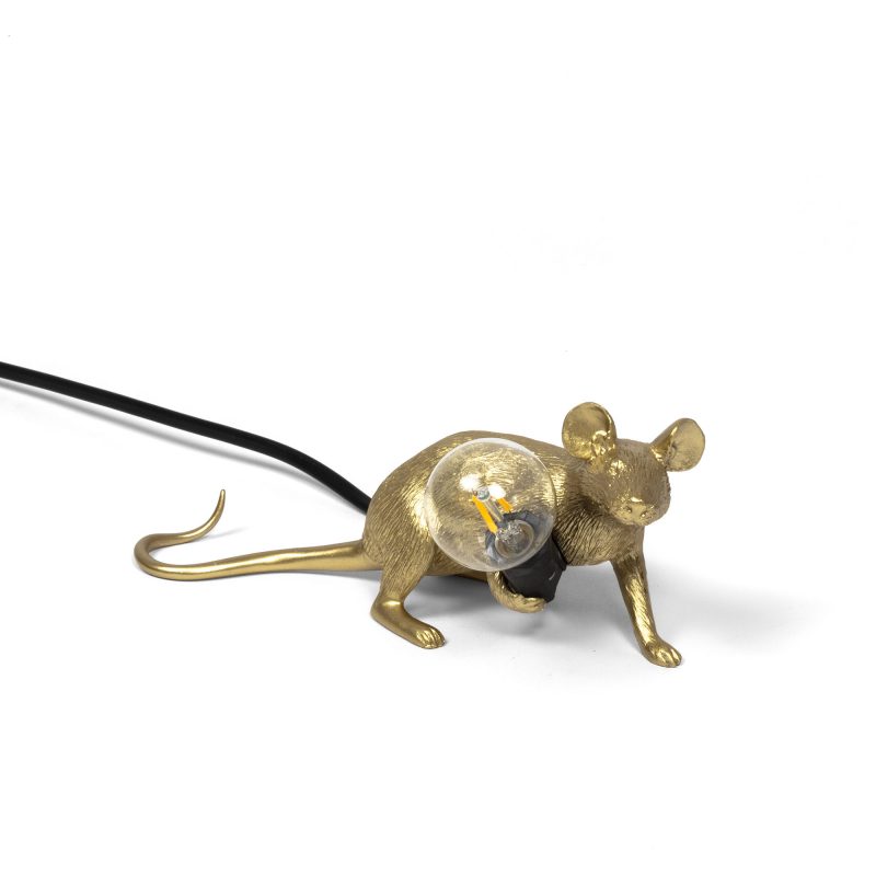 Настольная лампа 8,1х6,2 см золотая Mouse Lamp Gold Lop 15072 GLD SELETTI ЖИВОТНЫЕ, МЫШЬ 00-3882459 Золото  - Вид №2