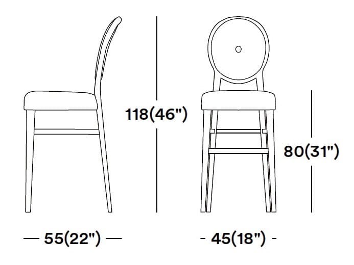 Стул из массива дерева с мягкой спинкой Tirolo ARCH-00144355 - Вид №4