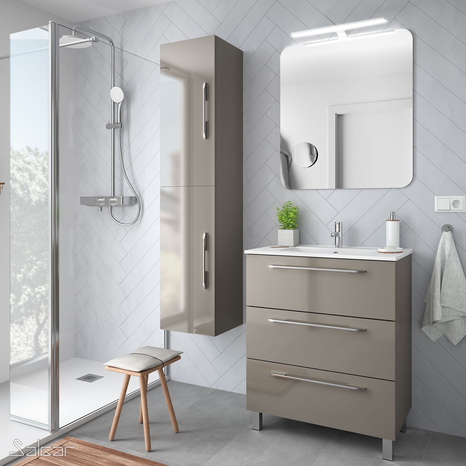 20731 SALGAR Зеркало ROTA 700 700 x 800 мм  - Вид №2