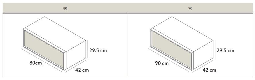 Подвесной шкаф для ванной комнаты в Akron© с ящиками Acquabella Show ARCH-00032020 - Вид №2