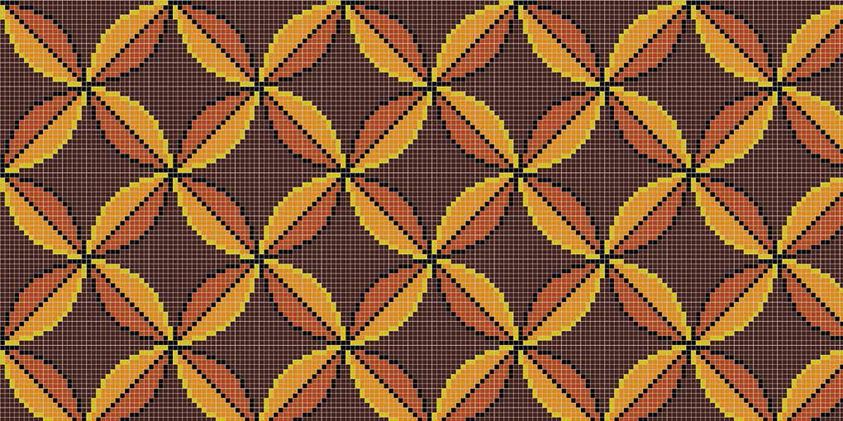 МОЗАИКА ИЗ СТЕКЛА MZ-02 BROWN ALMA ПАННО 15 MZ02BROWN - Вид №1