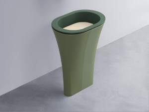 AMLA65-MU+AMPILO-LN+AMCOLO-AG Раковина Amedeo Ovale отдельностоящая cielo Enjoy + Amedeo