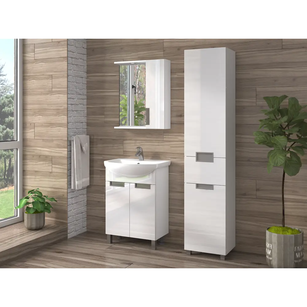 Тумба под раковину напольная Vigo Венто 50 см цвет белый STLM-2193086 - Вид №7