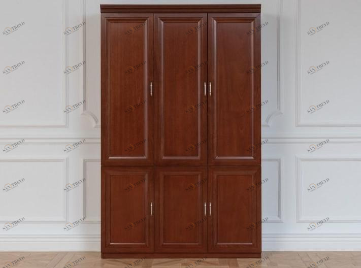 Arrediorg.it® Высокий офисный ящик для хранения из древесного волокна с распашными дверцами Prestige C827-3