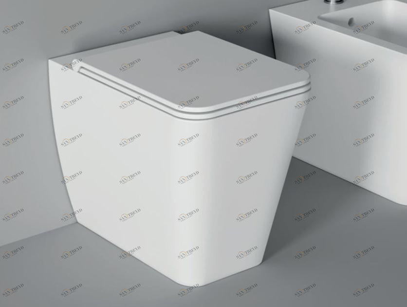 31190101 Приставной унитаз напольный Белый Alice Ceramica Hide Италия