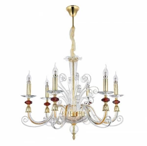 Подвесная люстра Crystal Lux Catarina SP6 Gold/Transparent-Cognac CRYSTAL LUX ДИЗАЙНЕРСКИЕ, CATARINA 108725 Золотой