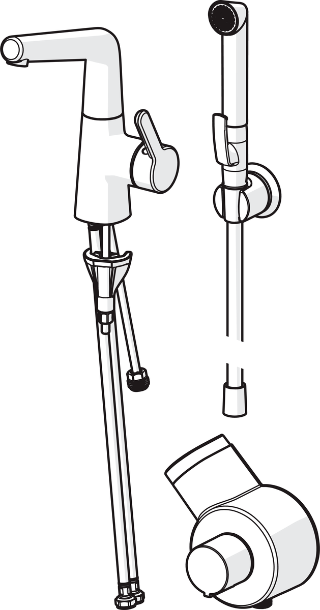 Oras 3005F Смеситель для умывальника, 3 V 3005F Inspera Хром  - Вид №4