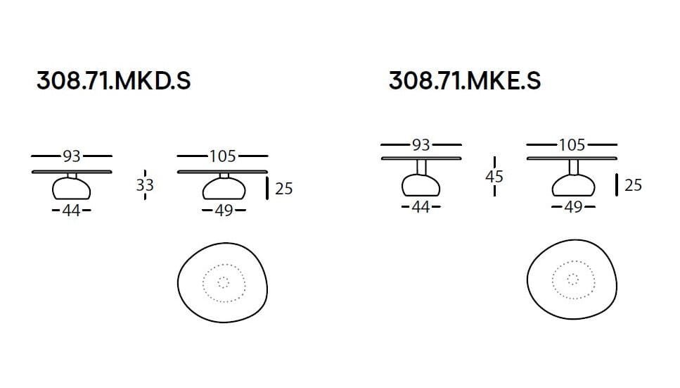 Круглый журнальный столик из композитного материала SANCAL ARCH-00107574 - Вид №12