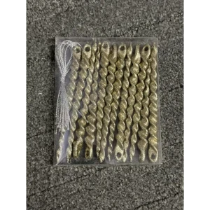 Елочная игрушка Сосулька KREAFORTA 2x11 см золотой 12 шт.