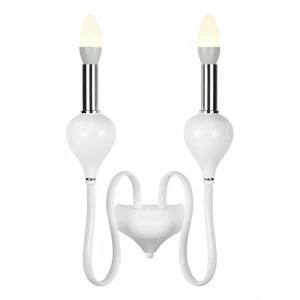 Бра на 2 лампы белое Lady B88003-2 WH ILAMP СВЕЧА 00-3949163 Белый