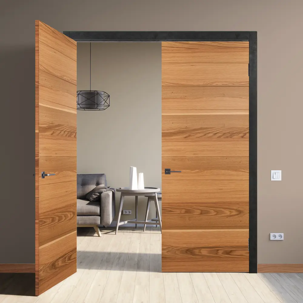 Дверь межкомнатная глухая Loft 80x200 см шпон цвет дуб рустик с замком МАРИО РИОЛИ STLM-2127821 - Вид №4