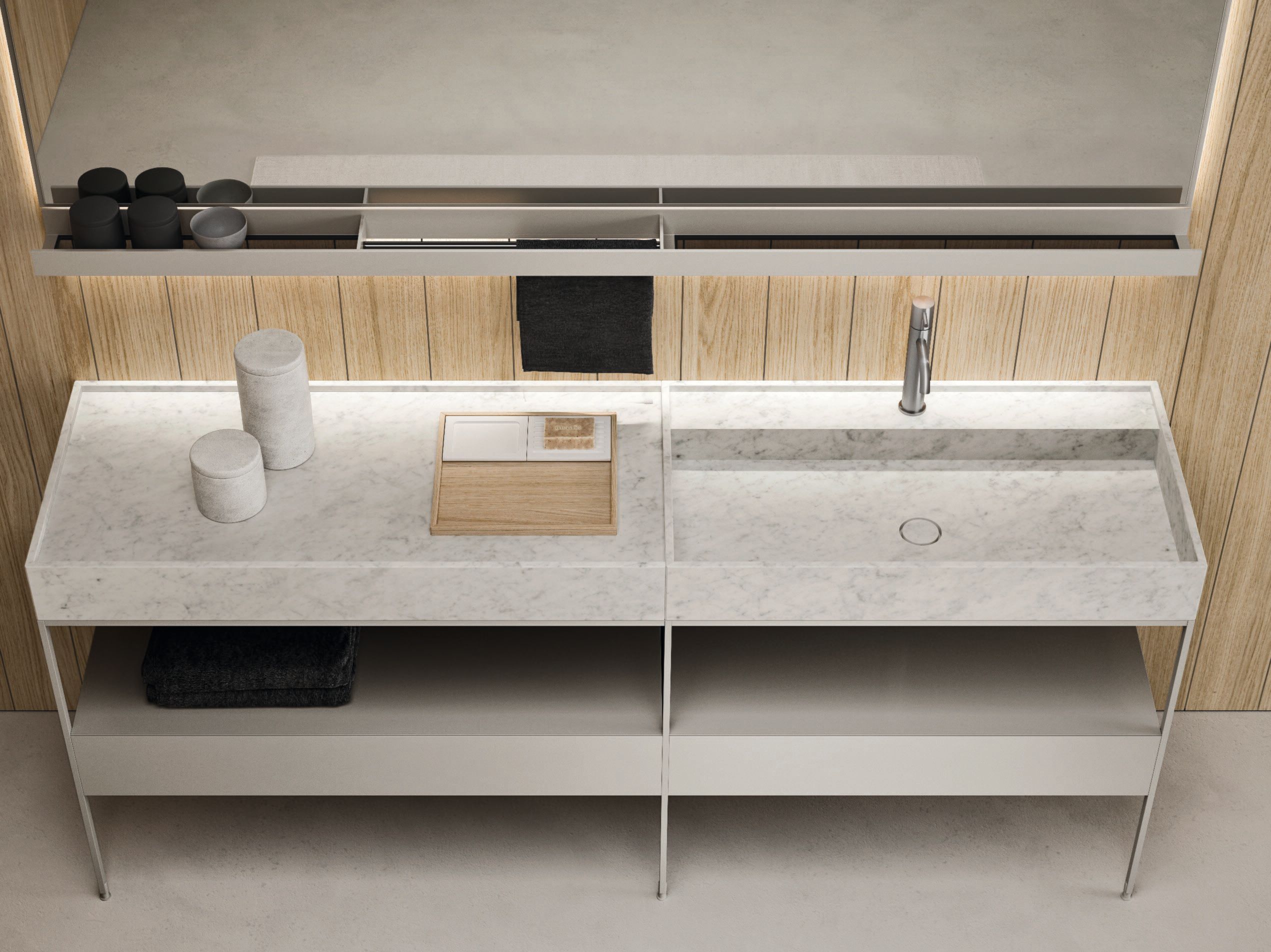 Мебель для ванной комнаты из алюминия и каррарского мрамора Noorth Fjord ARCH-00127060 - Вид №1