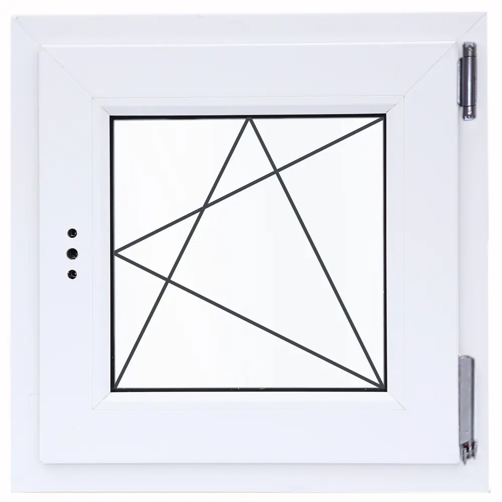 Окно пластиковое ПВХ Deceuninck одностворчатое 650x600 мм (ВхШ) правое однокамерный стеклопакет белый/белый STLM-2048725