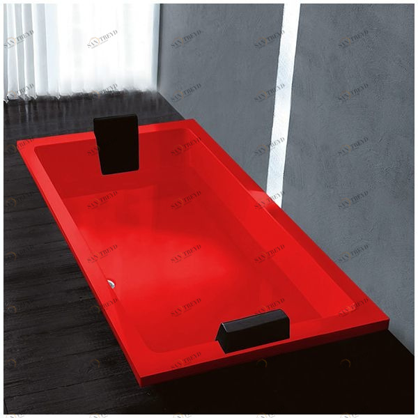 Ванна Gruppo treesse Quadra 181 V0710-SX-K красная прямоугольная встроенная левая VINV0710SXK