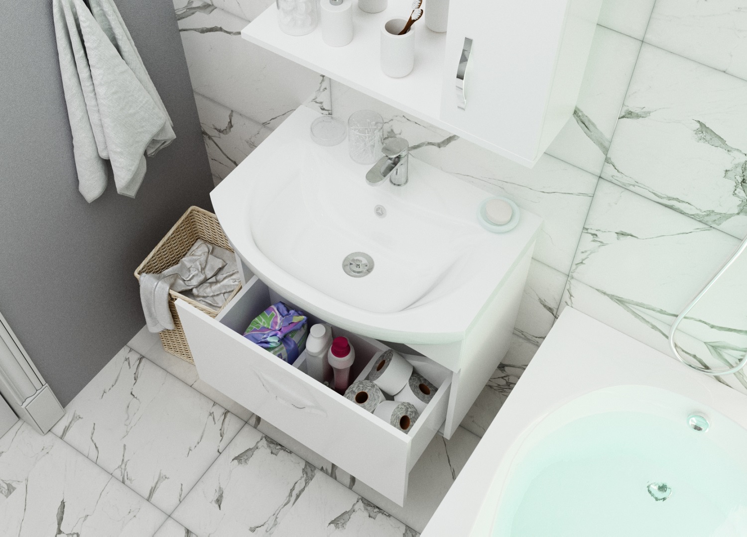 У50111 Тумба Вита 65П 1я, МДФ 1 Marka Вита - Вид №4