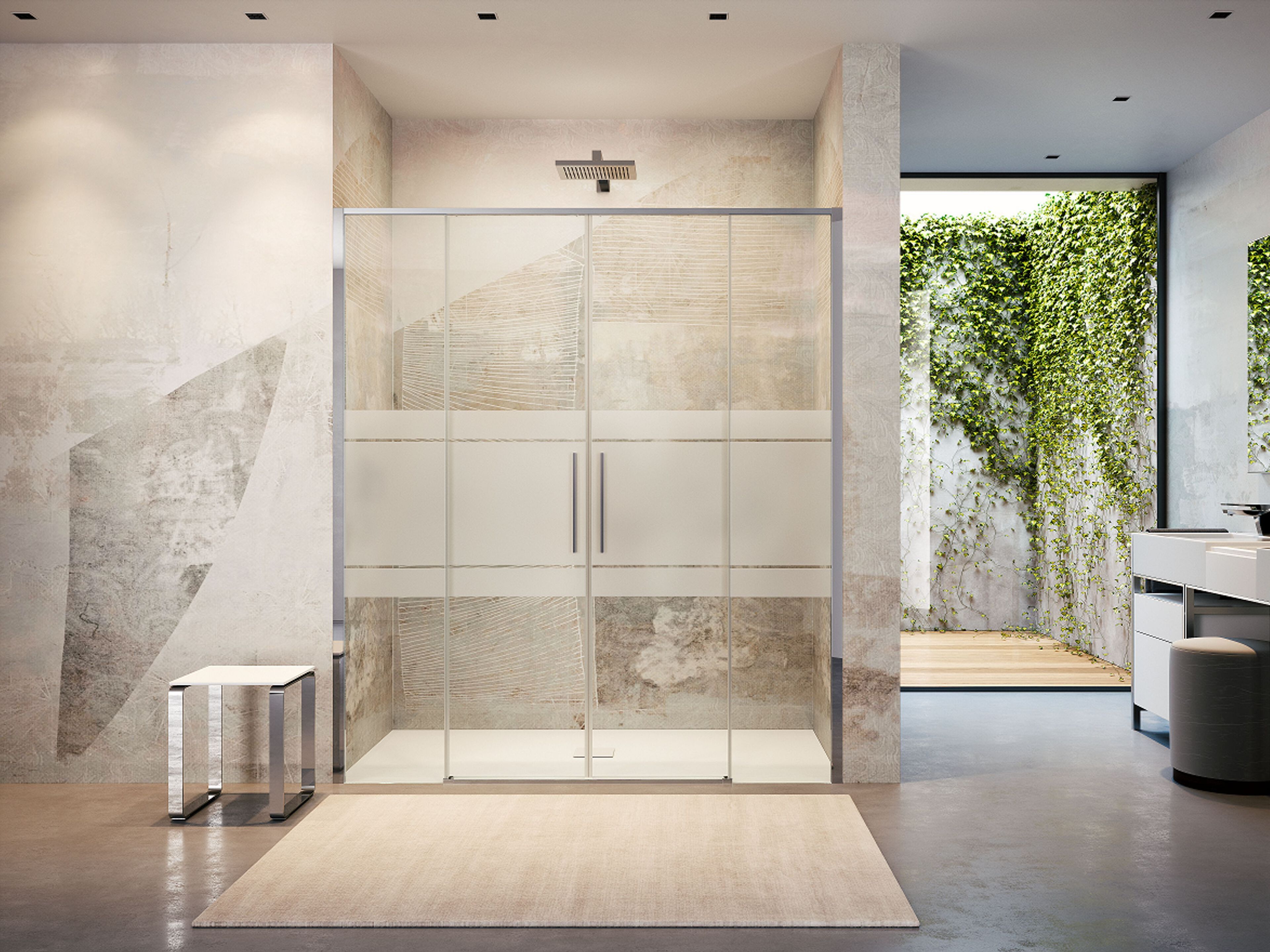 Стеклянная ниша душевая кабина с раздвижной дверью Provex Industrie Toga ARCH-00023505 - Вид №1