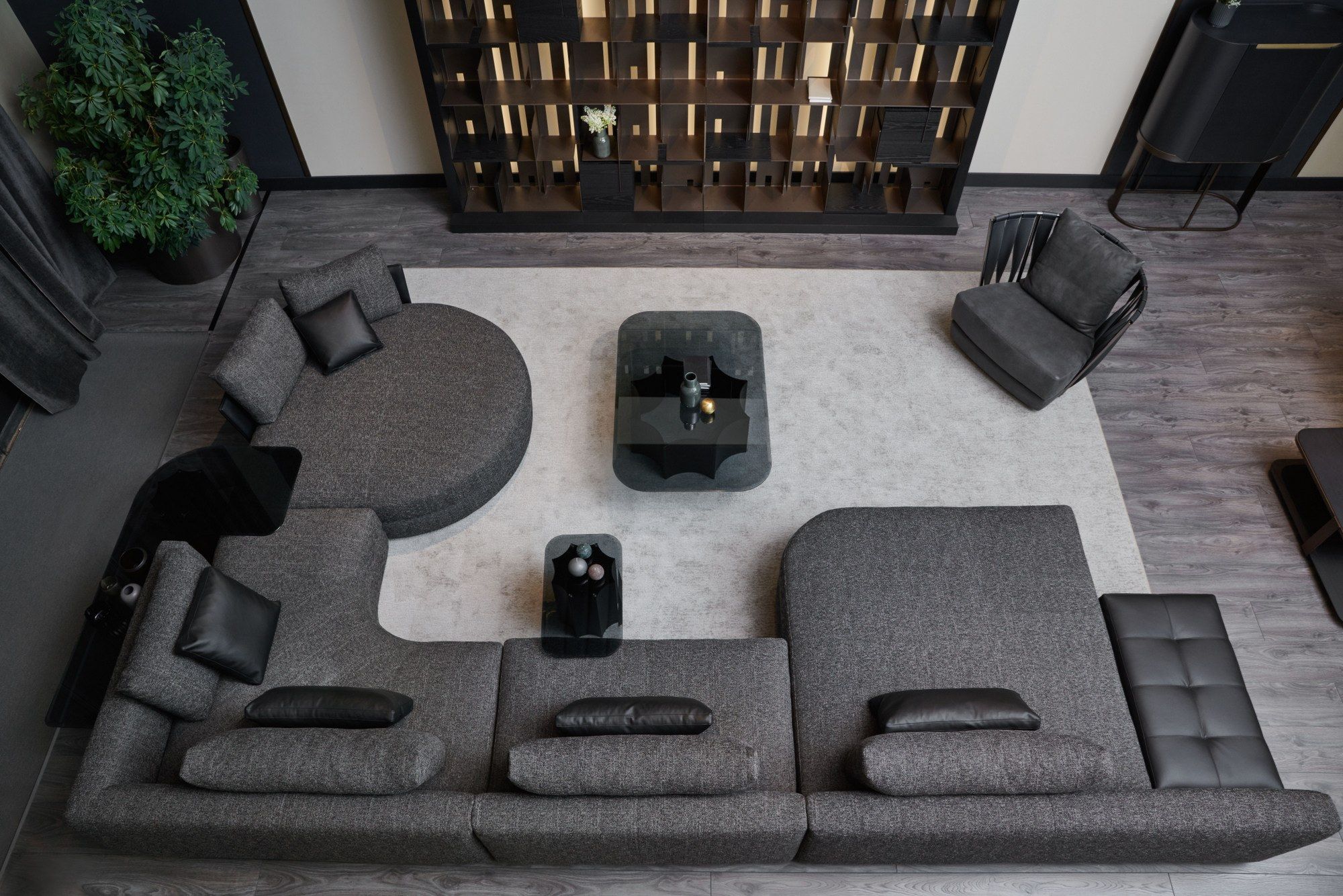 Прямоугольный низкий стол из стали и стекла Cantori FLORIO ARCH-00125336 - Вид №2