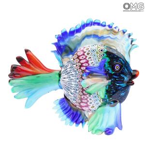 2022 ORIGINALMURANOGLASS Скульптура Разноцветная рыбка - Фифи - муранское стекло OMG 11 см