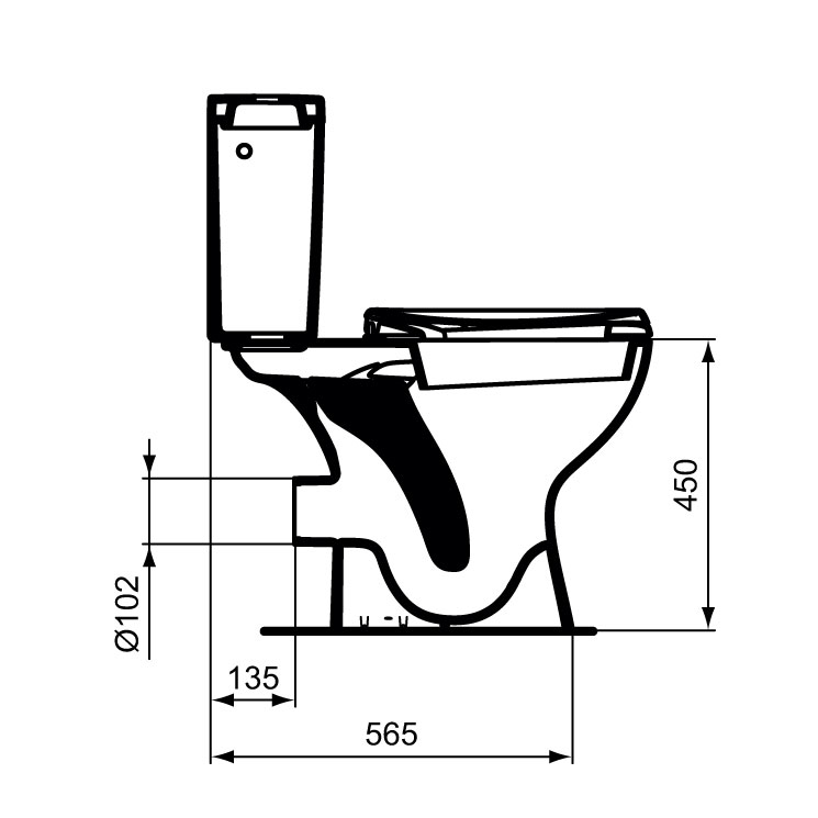 E406161 Унитаз-компакт для людей с ограниченными возможностями VIDIMA SEVA FRESH  - Вид №3