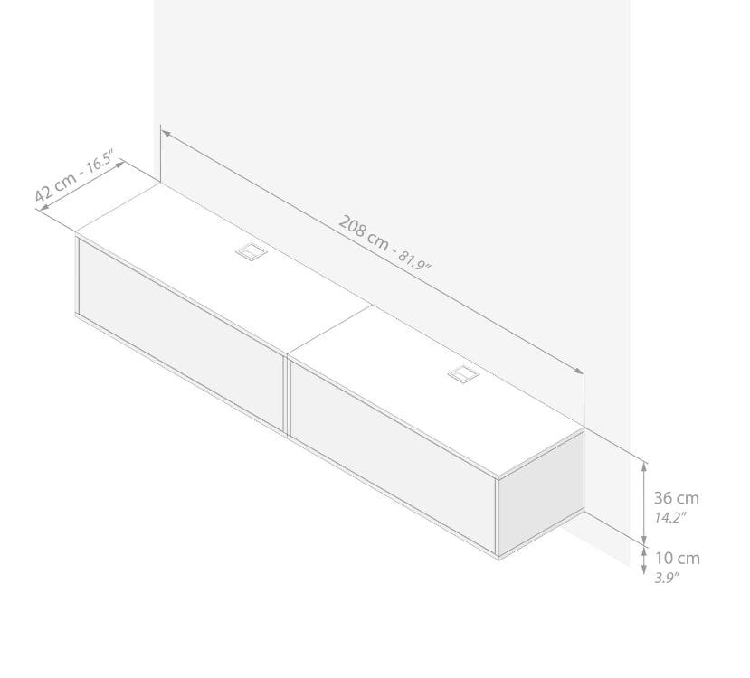 Модульная оборудованная стена установленная стеной в меламинированном Mobili Fiver IACOPO ARCH-00070420 - Вид №71