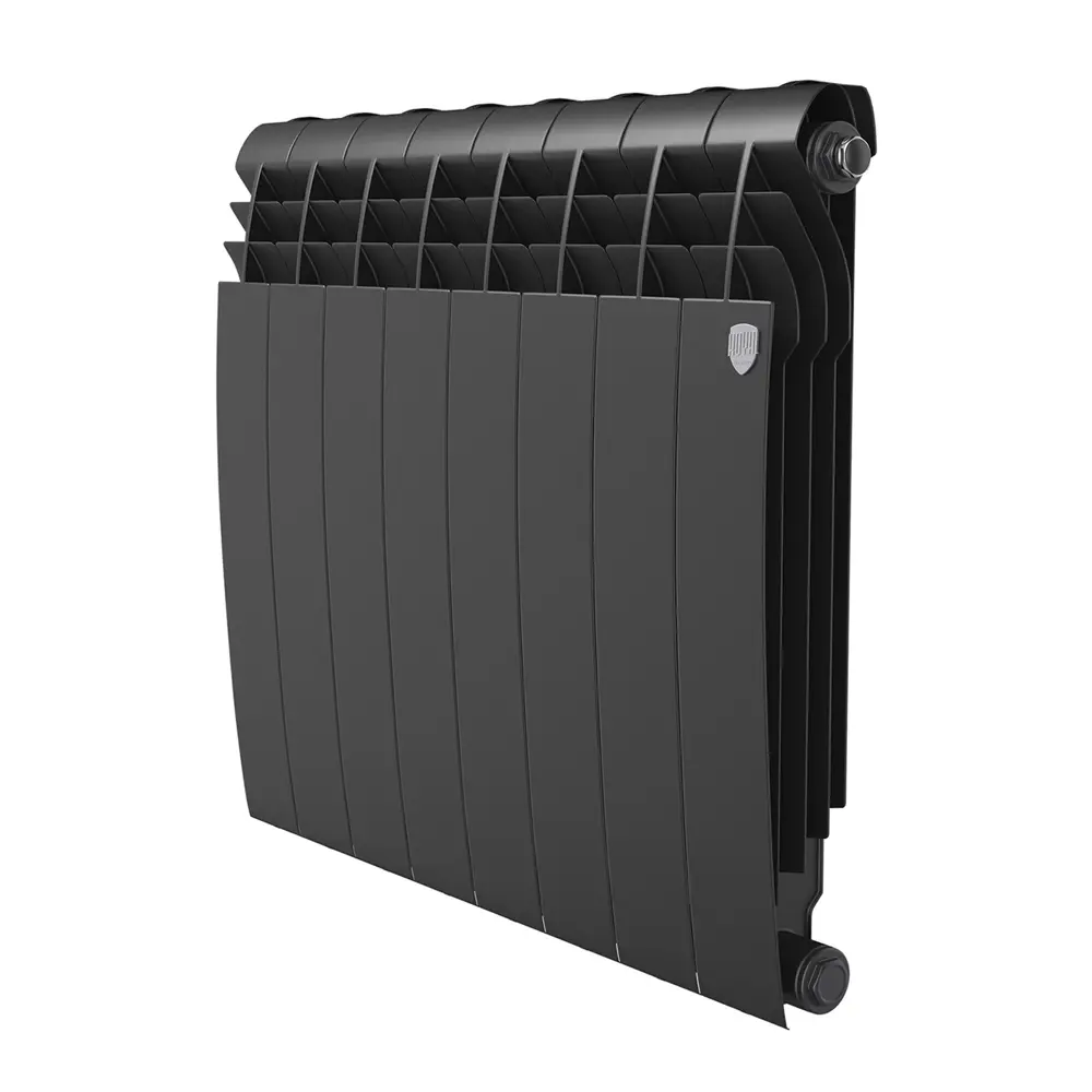 Royal Thermo BiLiner B 500 - биметаллический радиатор 8 секций, черный матовый 89426223 STLM-1579504