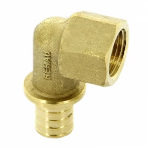 Угол надвижной В латунный REHAU 16x1/2"