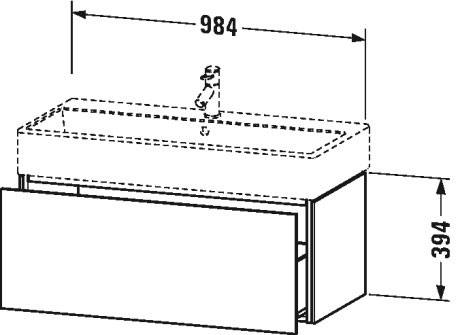 LC617809090 L-Cube Тумбочка подвесная Фланелево-серый шелковисто-матовый лак Duravit - Вид №1
