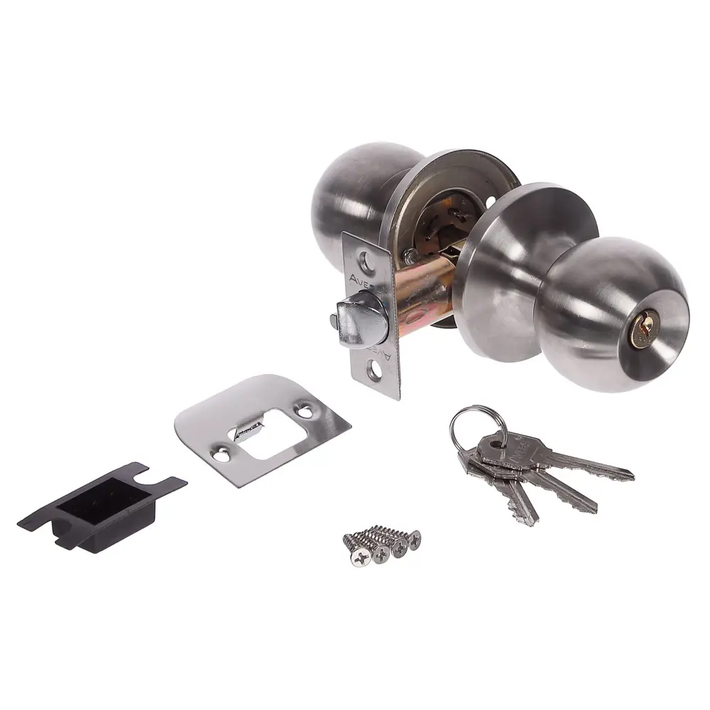 Ручка-защёлка Avers 6072-01-Inox, с ключом и фиксатором, сталь, цвет нержавеющая сталь STLM-2168797 - Вид №1