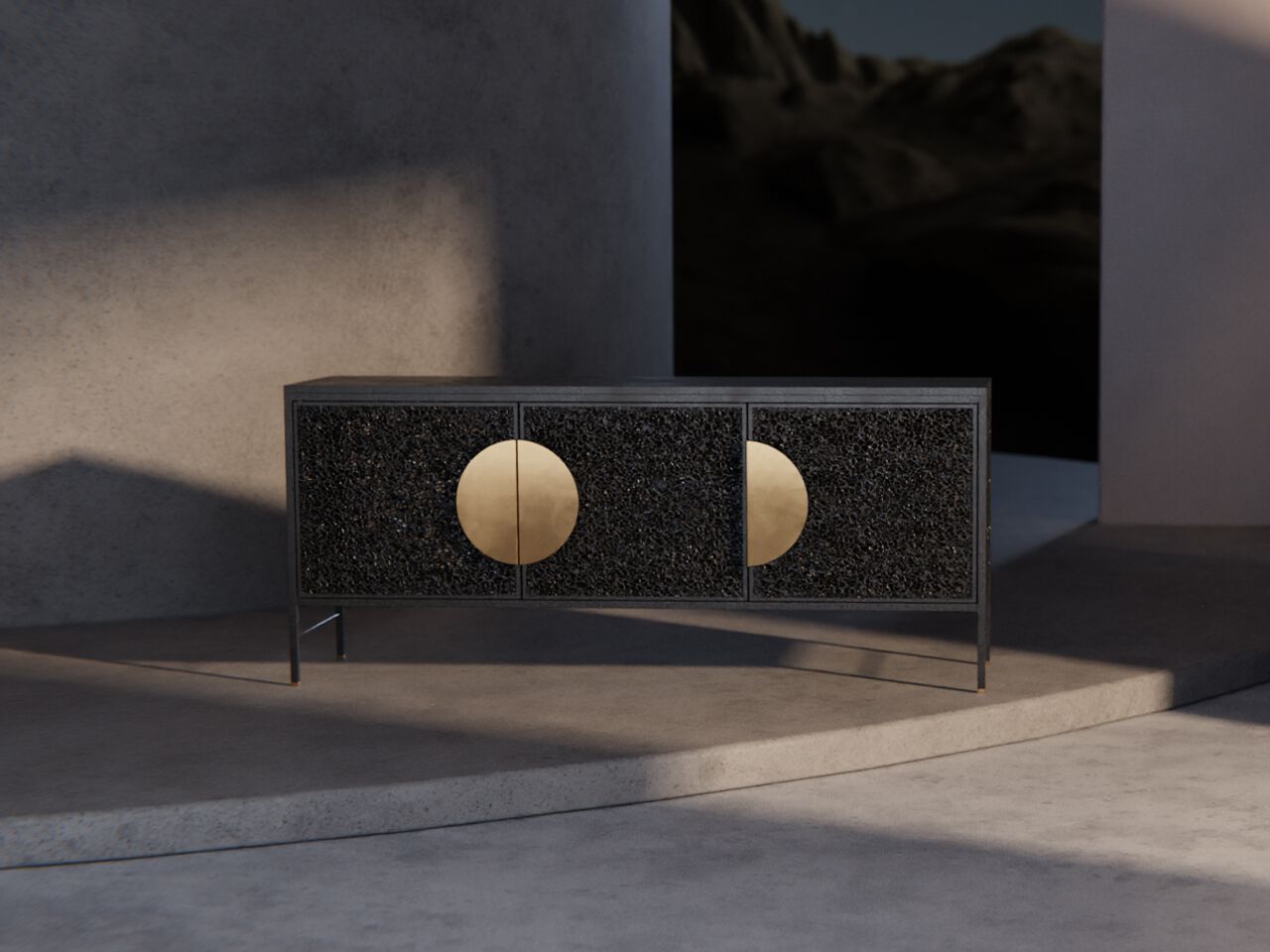 Металлический шкаф DBE.FURNITURE Black Moon ARCH-00096923