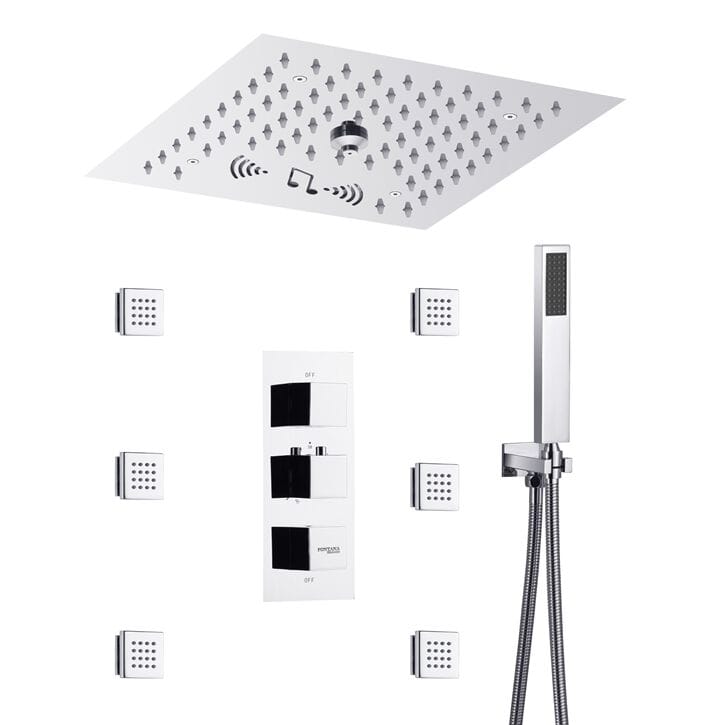 Утопленный набор для душа со светодиодной насадкой для душа Fontana Showers MAYOTTE ARCH-00066514