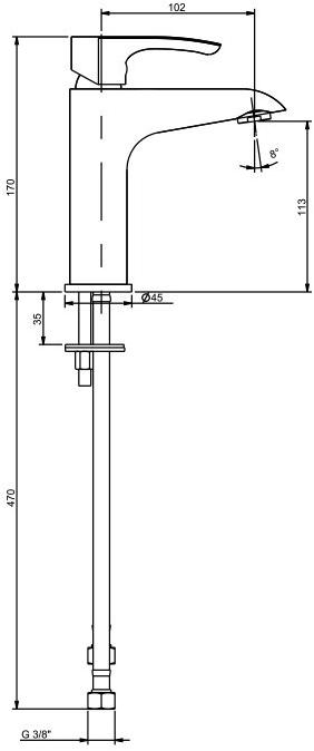 Paini Palermo PACR205KM смеситель для раковины  - Вид №4
