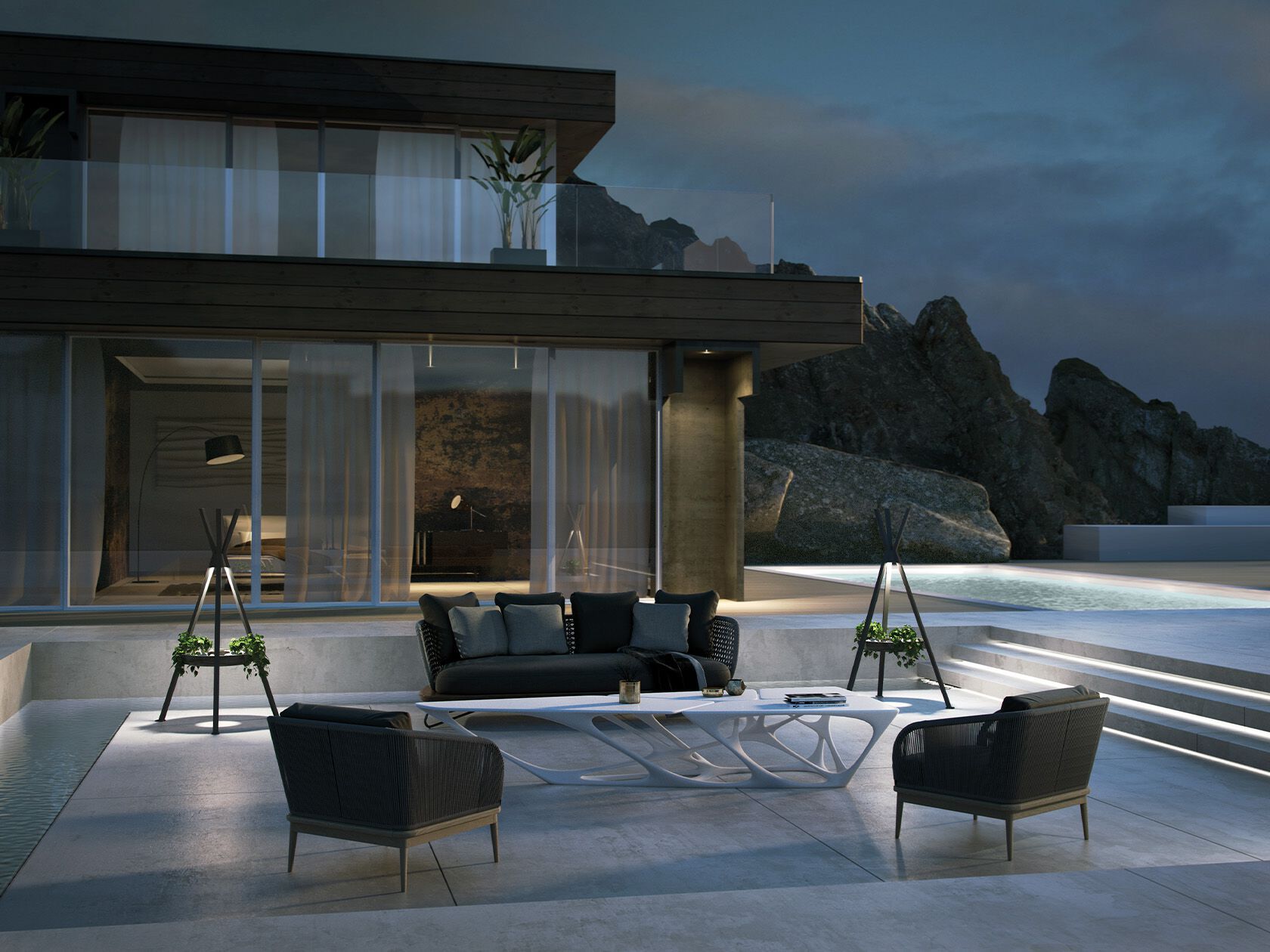 Алюминиевый светодиодный напольный торшер [LND] Unexpected ARCH-00117173 - Вид №2