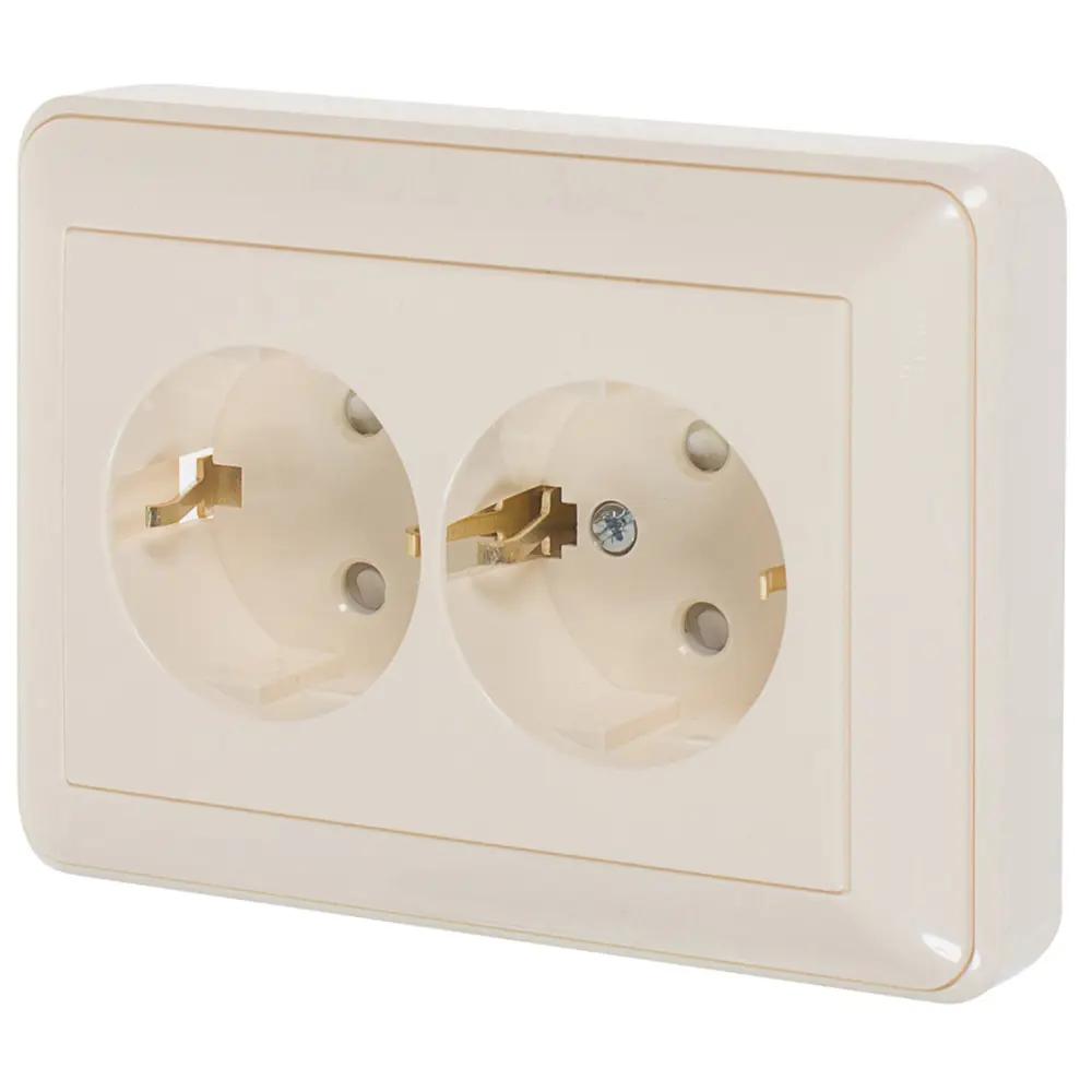 SYSTEME ELECTRIC W59 - Двойная розетка скрытого монтажа с защитными шторками 18799316 STLM-0012754 - Вид №1
