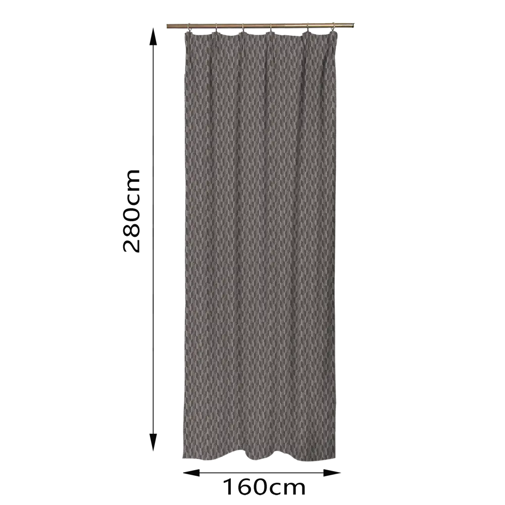 Штора на ленте Inspire Motsi 160x280 см цвет коричневый STLM-2177897 - Вид №1