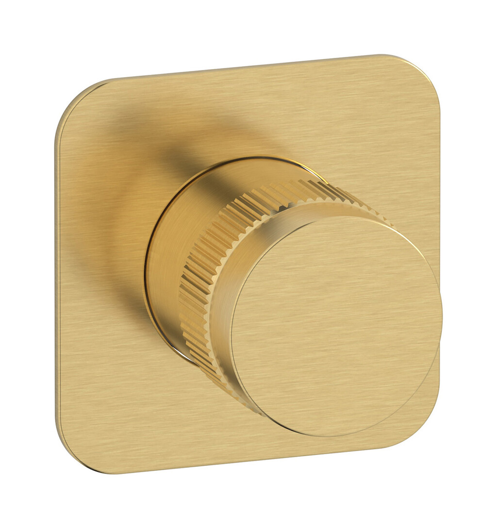 Комплект внешних частей настенного прогрессивного смесителя на 1 потребителя. WE ARE IB rx300os Brushed Gold Reflex