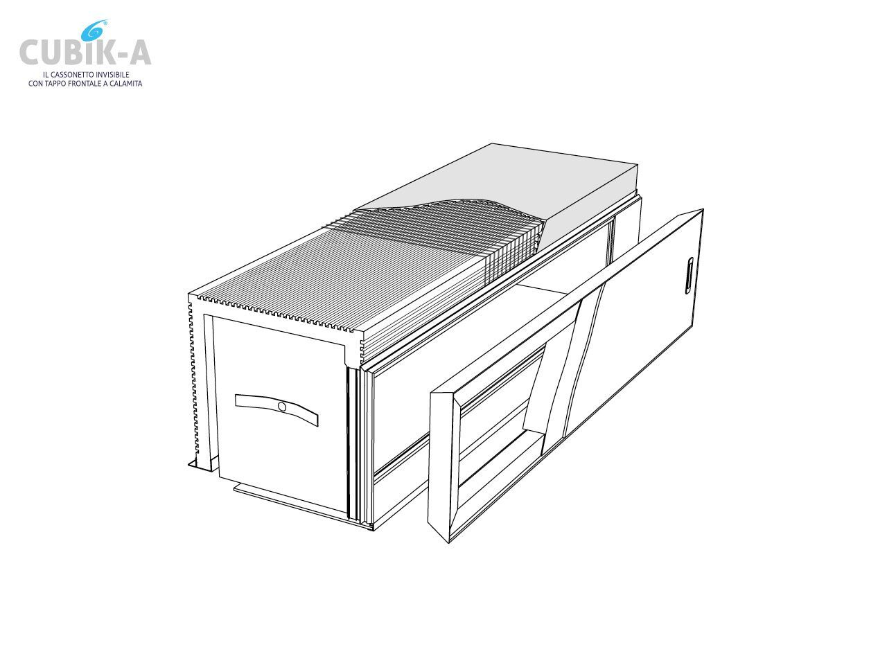 Сборный мусорный контейнер для рольставней Sei System CUBIK A ARCH-00120666 - Вид №2