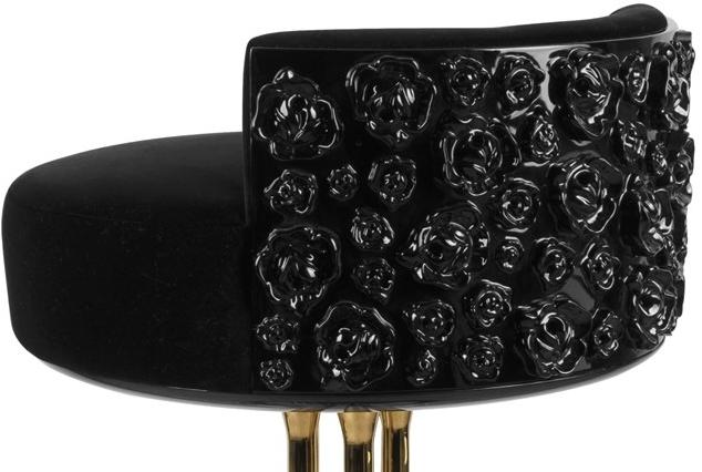 Malabar Высокий табурет, обитый бархатом, с подставкой для ног Pilar sun-id-1371748 - Вид №4