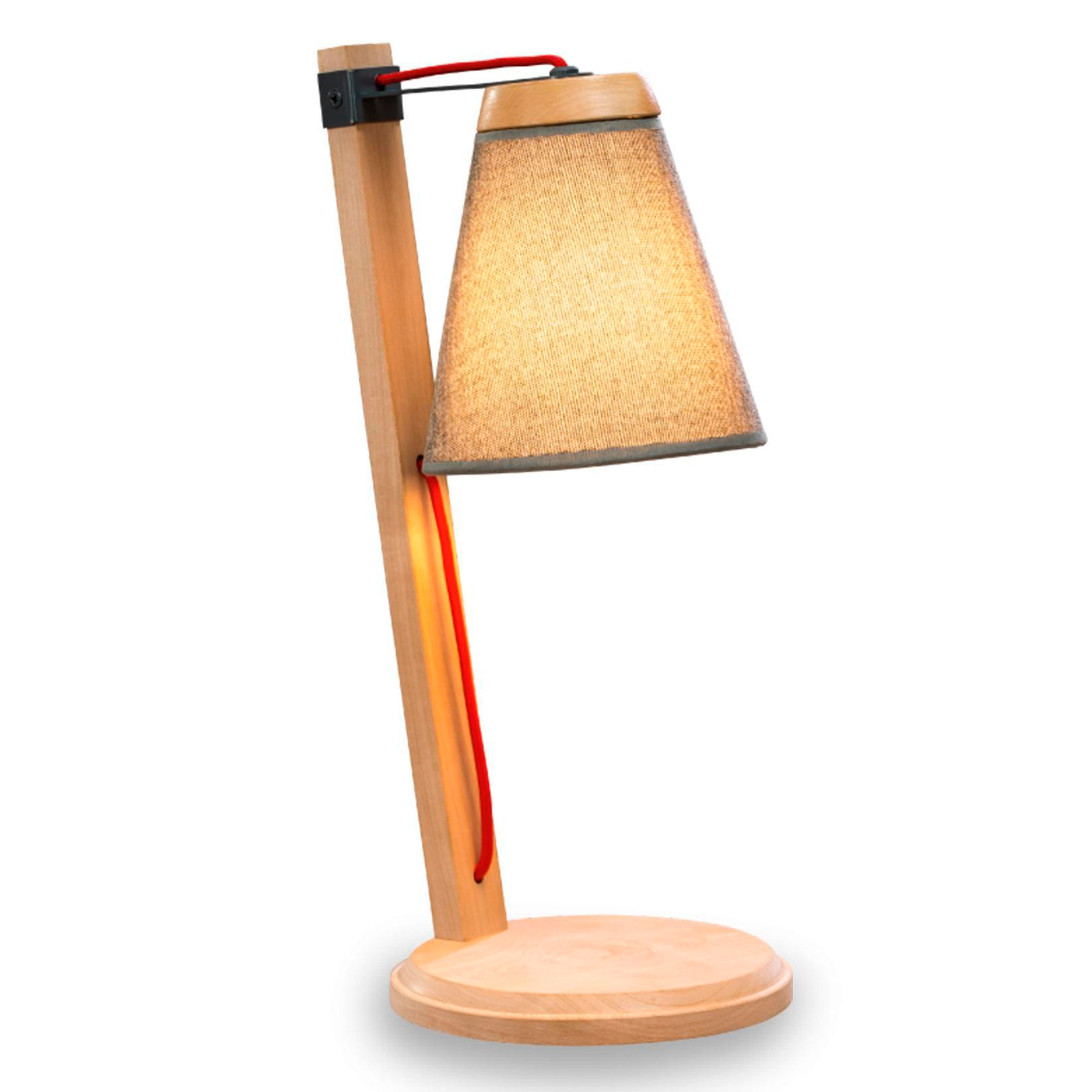 Настольная лампа деревянная Trio CILEK TRIO 00-3832413 Бежевый;серый Santreyd - Вид №2