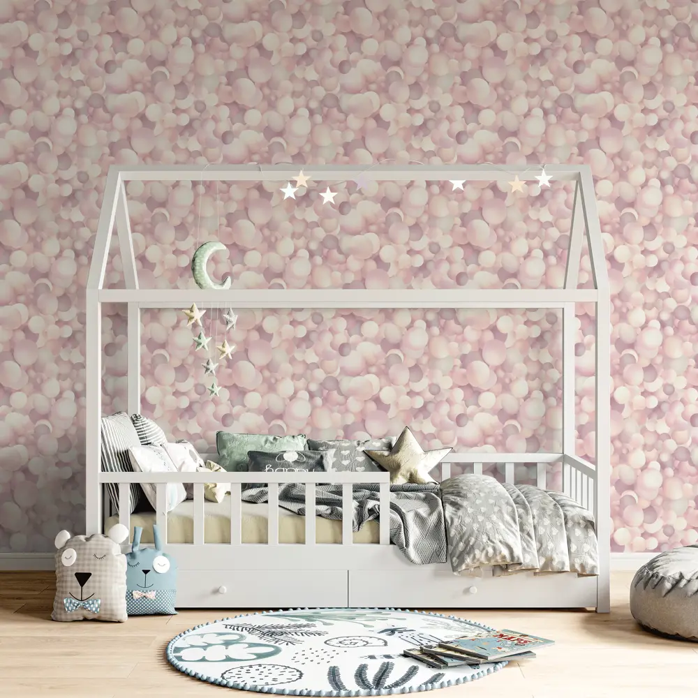 Обои флизелиновые Home Color Bubbles розово-бежевые 1.06 м HC71650-54 89677055 STLM-2205957 - Вид №2